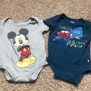 2 Disney onesies- 12 month’s